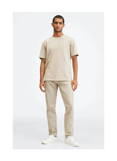 Blugi cu croială dreaptă bej MANGO bărbat