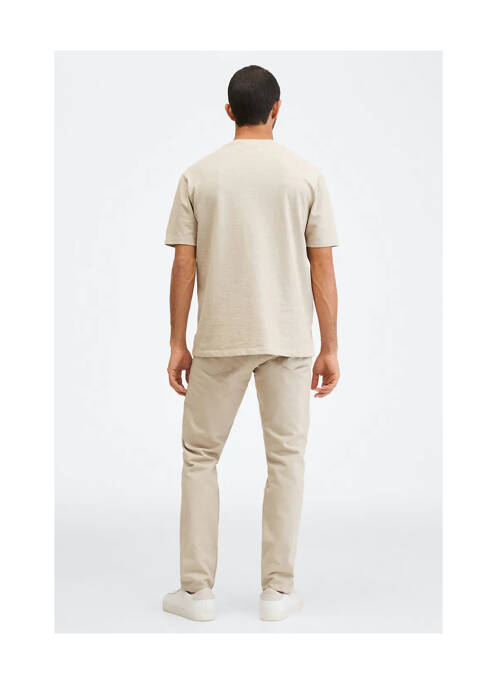 Blugi cu croială dreaptă bej MANGO bărbat