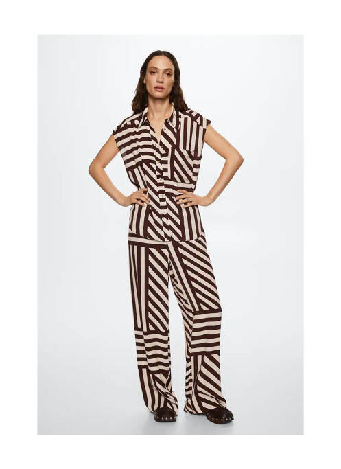 Pantalon evazat maro MANGO femeie