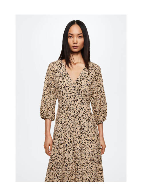 Rochie lungă maro MANGO femeie