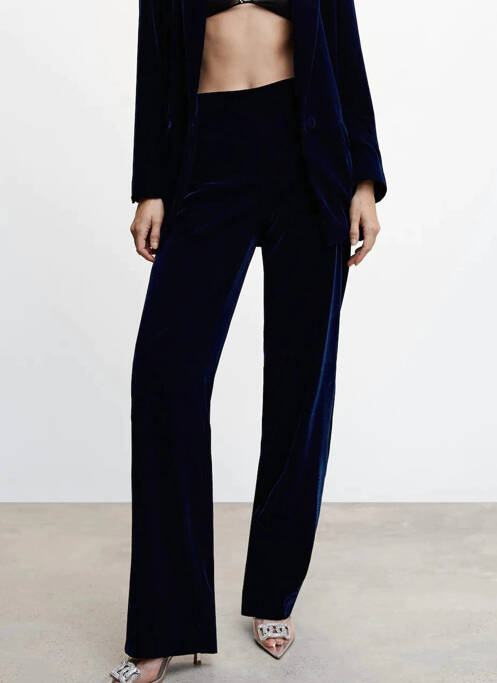 Pantalon drept albastru MANGO femeie