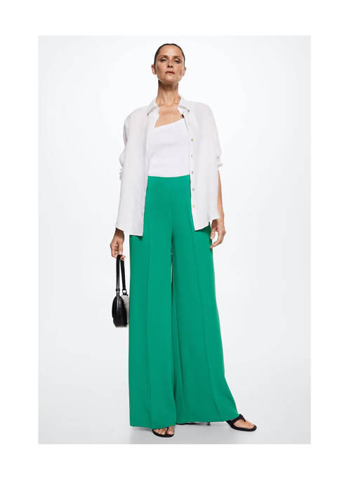 Pantalon evazat verde MANGO femeie
