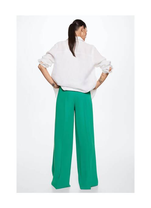 Pantalon evazat verde MANGO femeie