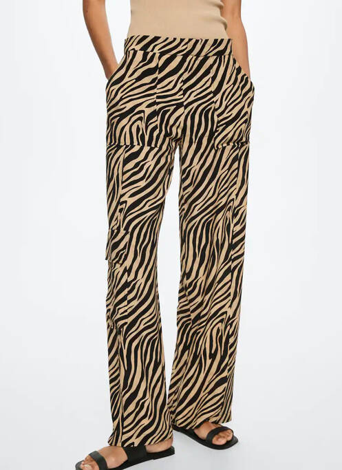 Pantalon evazat maro MANGO femeie