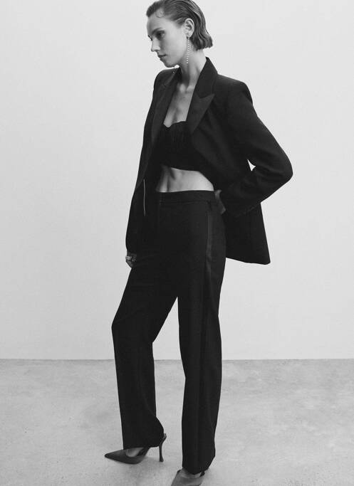 Pantalon chino negru MANGO femeie