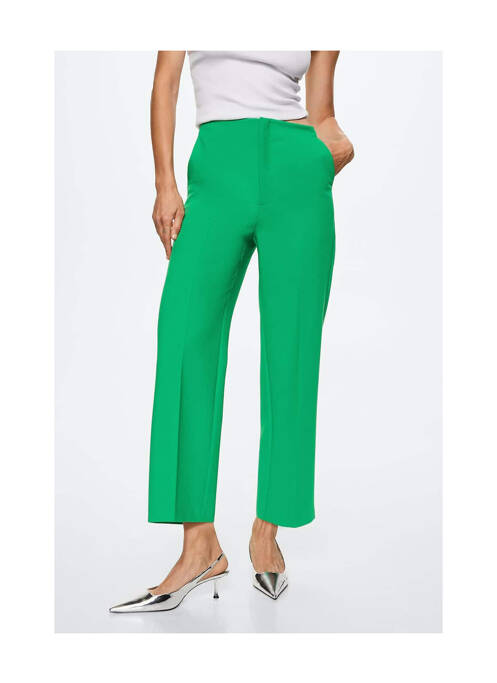 Pantalon 7/8 verde MANGO femeie