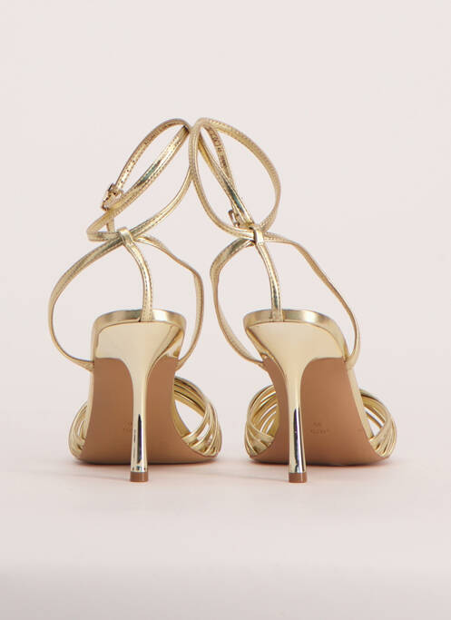 Pantofi cu toc auriu MANGO femeie