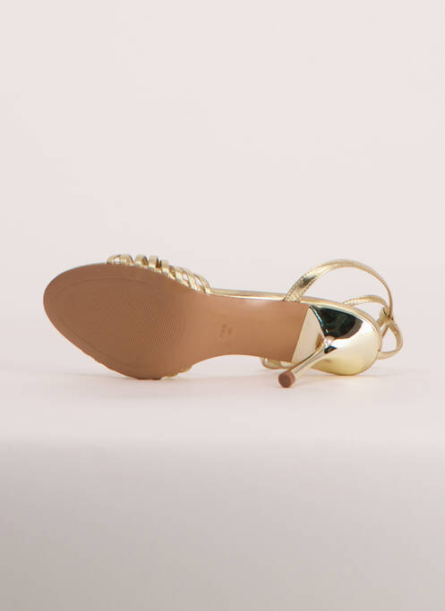 Pantofi cu toc auriu MANGO femeie