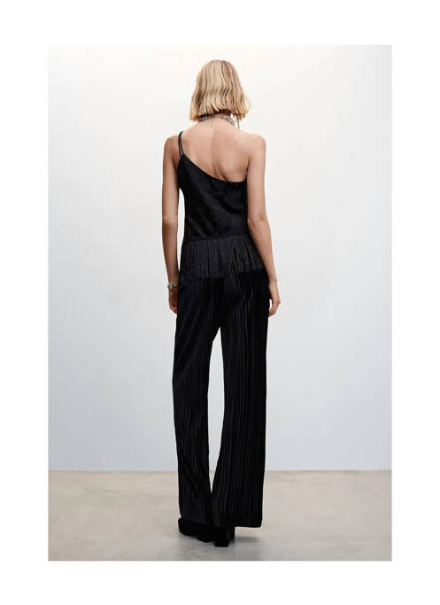 Pantalon larg negru MANGO femeie