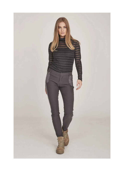 Pulover cu guler înalt gri NÜ femeie