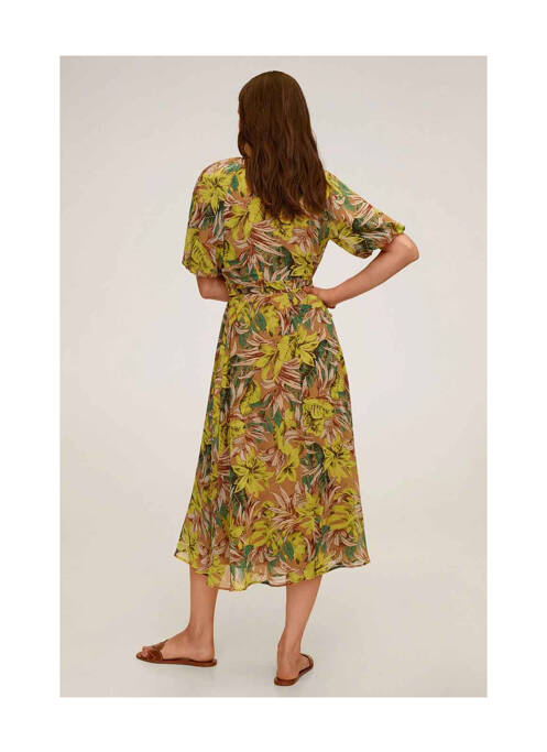 Rochie lungă galben MANGO femeie