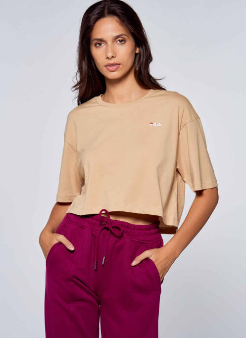Tricou bej FILA femeie
