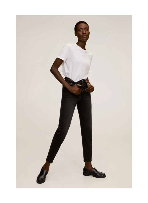 Blugi croială Mom negru MANGO femeie