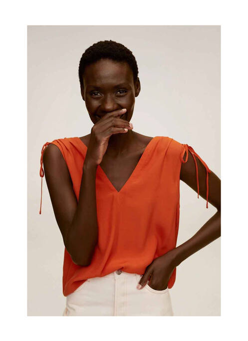 Cămașă portocaliu MANGO femeie