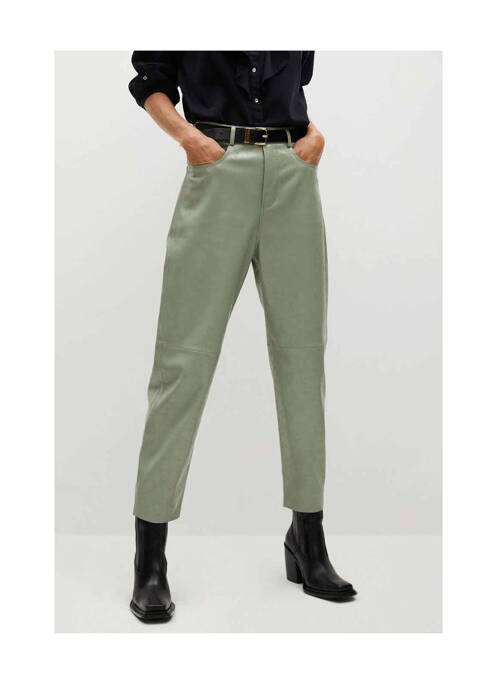 Pantalon drept verde MANGO femeie