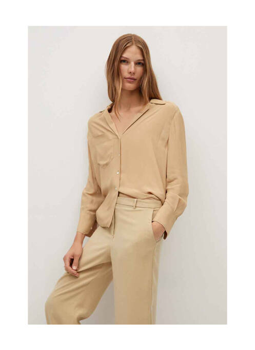 Pantalon chino bej MANGO femeie