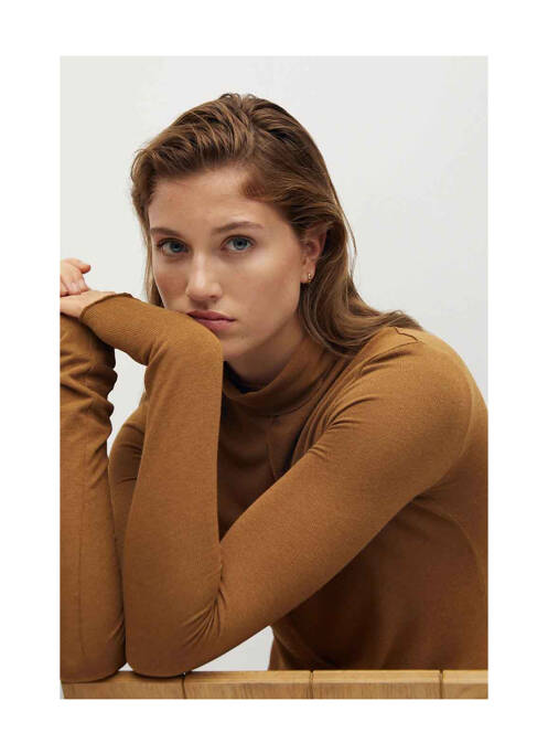 Rochie lungă maro MANGO femeie