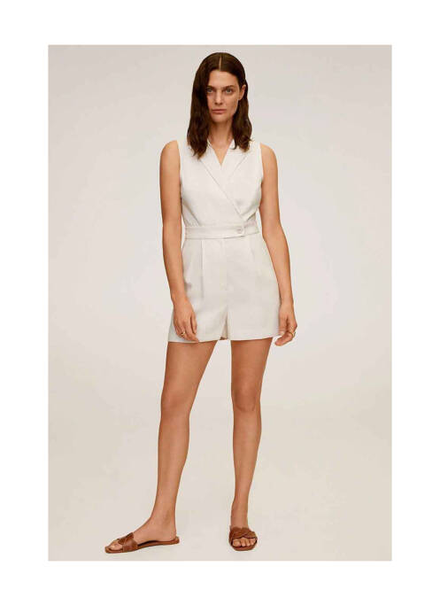 Salopetă scurtă alb MANGO femeie