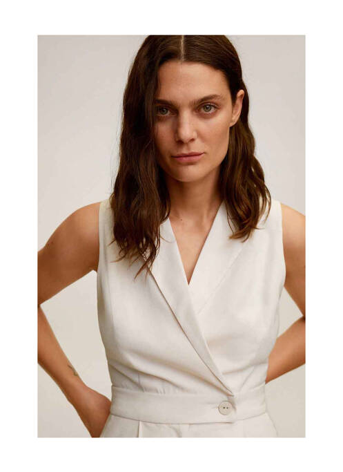 Salopetă scurtă alb MANGO femeie