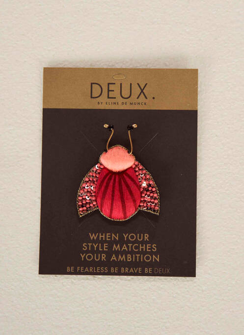 Broșă roz DEUX. BY ELINE DE MUNCK femeie
