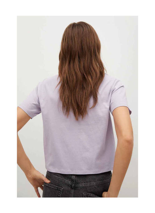 Tricou violet MANGO femme
