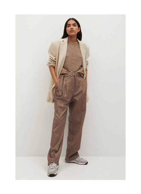 Pantalon drept maro MANGO femeie