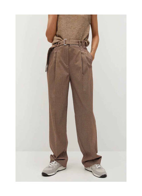 Pantalon drept maro MANGO femeie