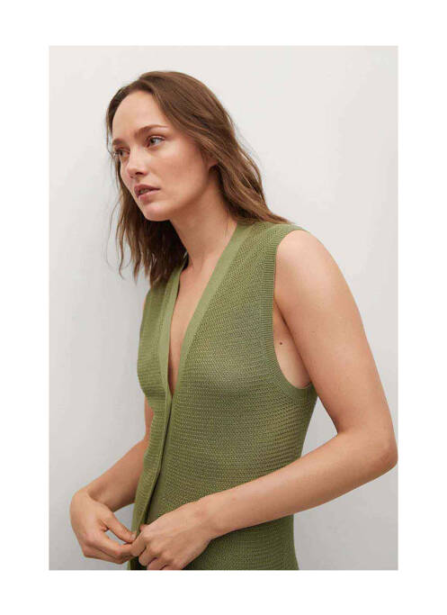 Vestă fără mâneci verde MANGO femeie