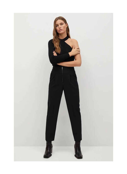 Pantalon drept negru MANGO femeie