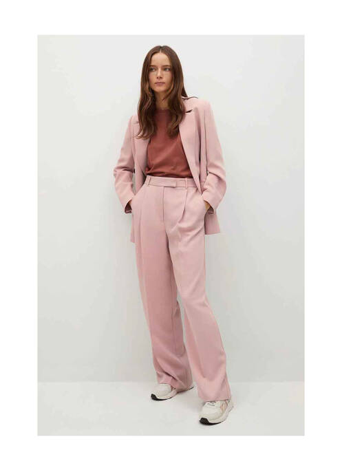 Pantalon larg roz MANGO femeie