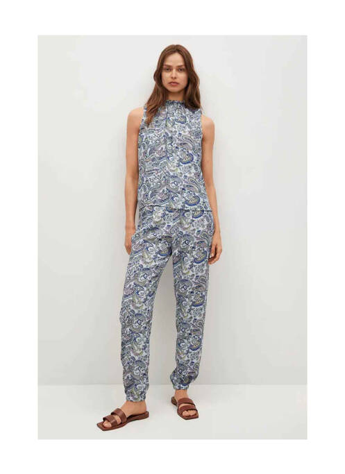 Pantalon drept albastru MANGO femeie