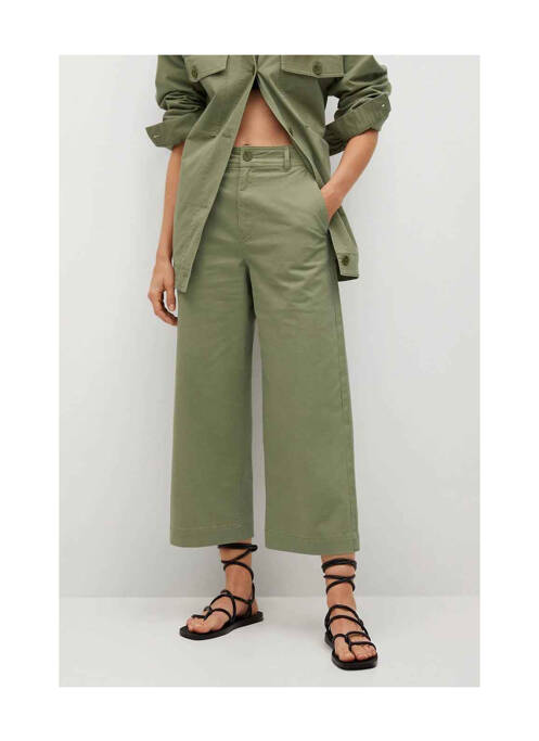 Pantalon evazat bej MANGO femeie