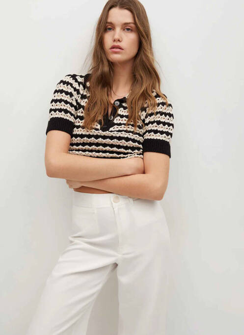 Pantalon drept alb MANGO femeie