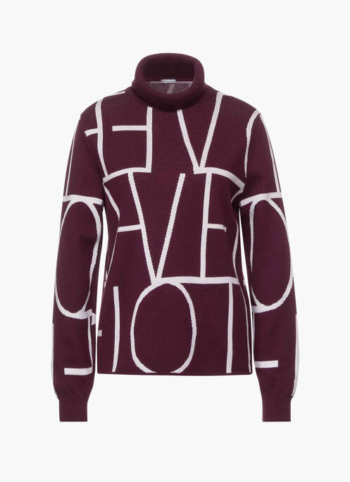 Pulover cu guler înalt roșu STREET ONE femeie