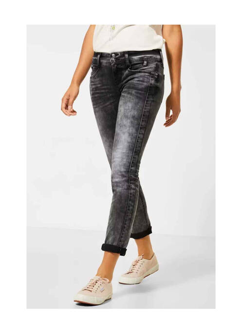 Blugi cu croială slim negru STREET ONE femeie