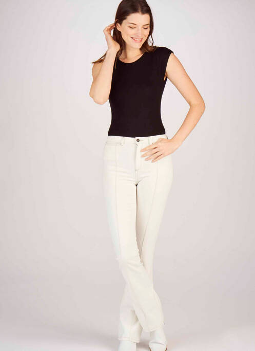 Blugi cu croială evazată bej ASTRID BLACK LABEL femeie