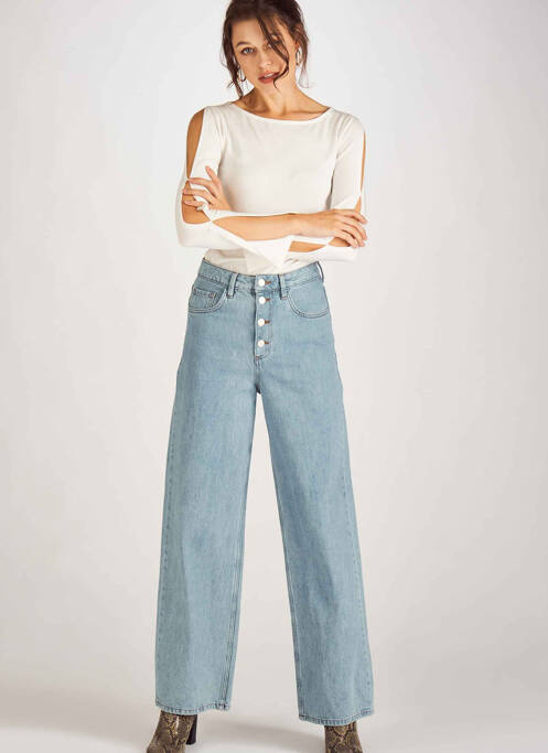 Blugi cu croială largă albastru ASTRID BLACK LABEL femeie