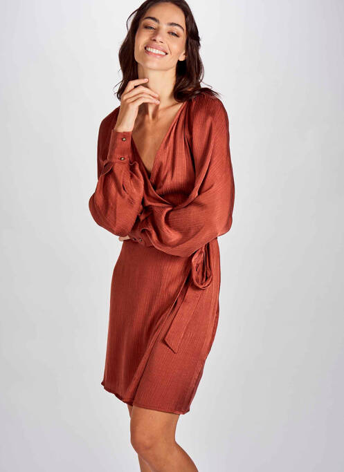 Rochie scurtă maro ASTRID BLACK LABEL femeie