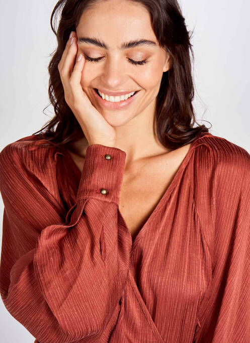 Rochie scurtă maro ASTRID BLACK LABEL femeie