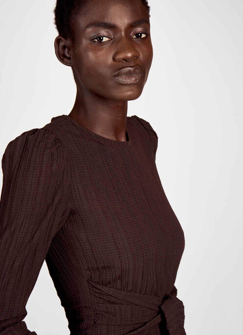 Rochie scurtă maro ASTRID BLACK LABEL femeie