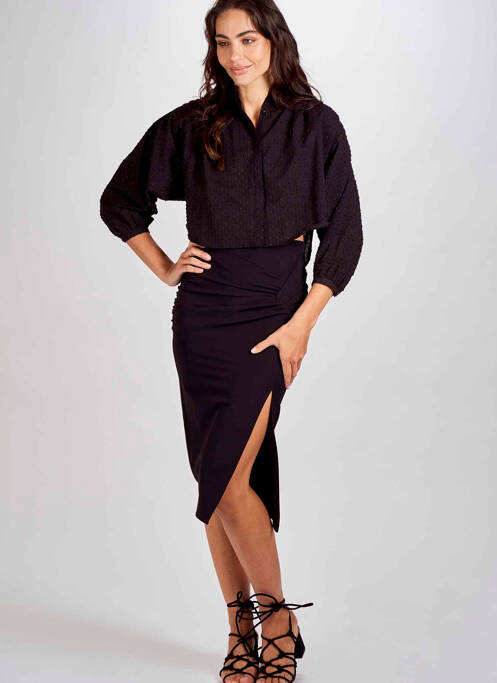 Fustă midi negru ASTRID BLACK LABEL femeie