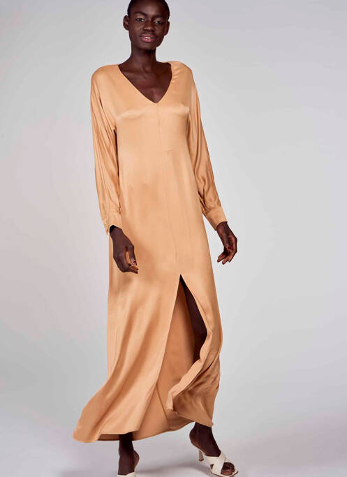 Rochie lungă bej ASTRID BLACK LABEL femeie