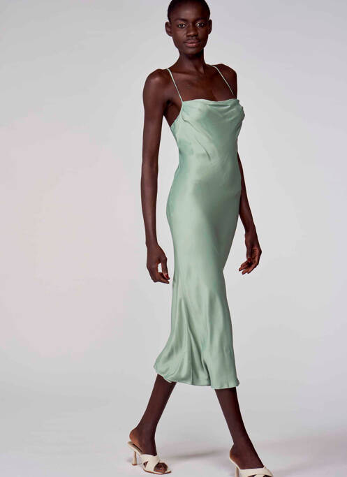 Rochie midi verde ASTRID BLACK LABEL femeie