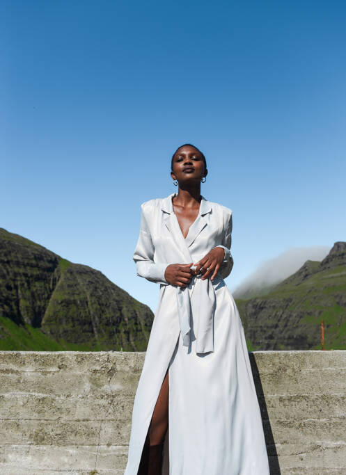 Rochie midi albastru ASTRID BLACK LABEL femeie