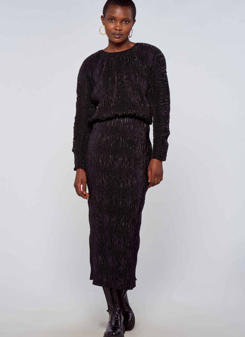 Fustă midi negru ASTRID BLACK LABEL femme