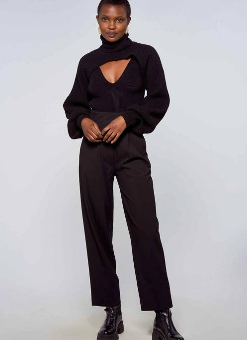 Pulover cu guler înalt negru ASTRID BLACK LABEL femeie