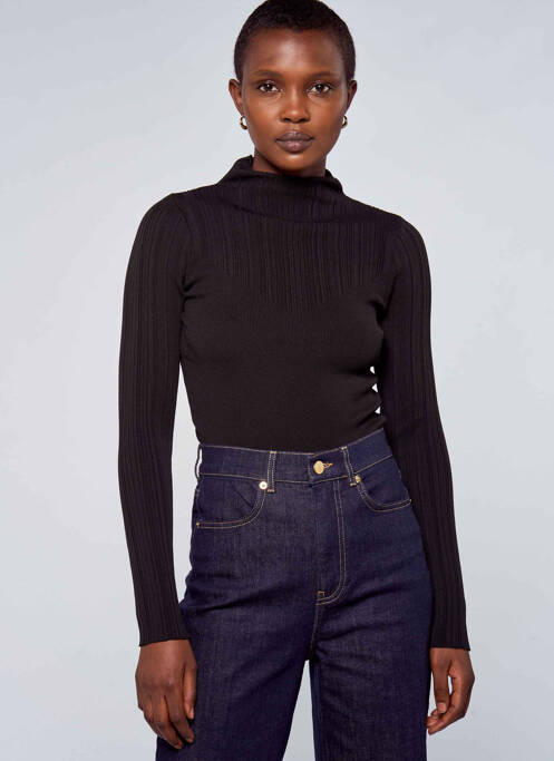 Pulover cu guler înalt negru ASTRID BLACK LABEL femeie