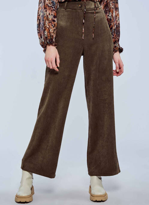 Pantalon evazat verde AMELIE & AMELIE femeie