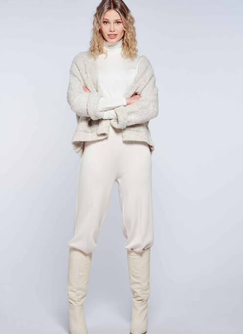 Vestă cu mâneci lungi alb ZABAIONE femeie