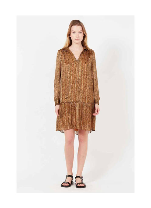 Rochie scurtă maro IKKS femeie